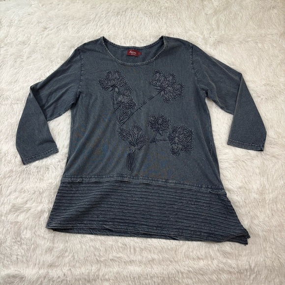 Avani Acid Wash 100%‎ Cotton Top Size Large - Picture 1 of 7